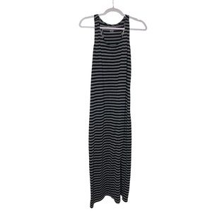 Just Love pinstriped gray and black maxi summer dress